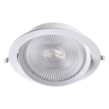 Novotech 358001 NT19 091 белый Встраиваемый поворотный светильник IP20 LED 3000К 30W 85-265V STERN