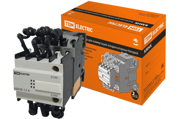 TDM Контактор для коммутации конденсаторных батарей 12,5кВАр, КМНК-12-230.Б 1НО;1НЗ SQ2103-0001