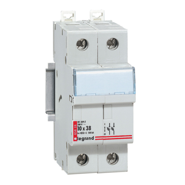 Legrand Держатель плавких вставок 1Р+N 32A для предохр.10х38мм (1мод) 005828