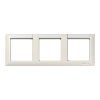 JUNG Рамка 3-кратная с полем для надписи слоновая кость ABAS5830NA