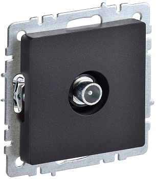 IEK BRITE BASE Черный Розетка TV проходная РТВ10-0-БрЧ