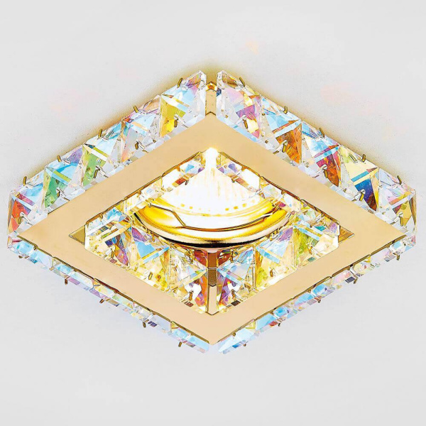 Купить Ambrella Встраиваемый точечный светильник K110 PR/G золото/перламутровый хрусталь MR16