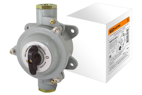 TDM Пакетный переключатель ПП 2-40/Н2 2П 40А 220В, силуминовый корпус, IP56 SQ0723-0075