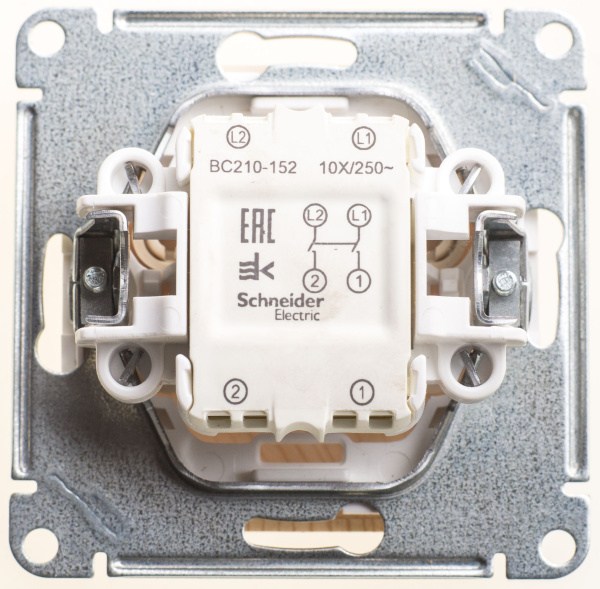 Купить Systeme Electric Wessen 59 Сосна Выключатель 1-клавишный 2-полюсный, 10А