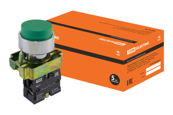 TDM Кнопка BL31 без подсветки зеленый 1з SQ0704-0048