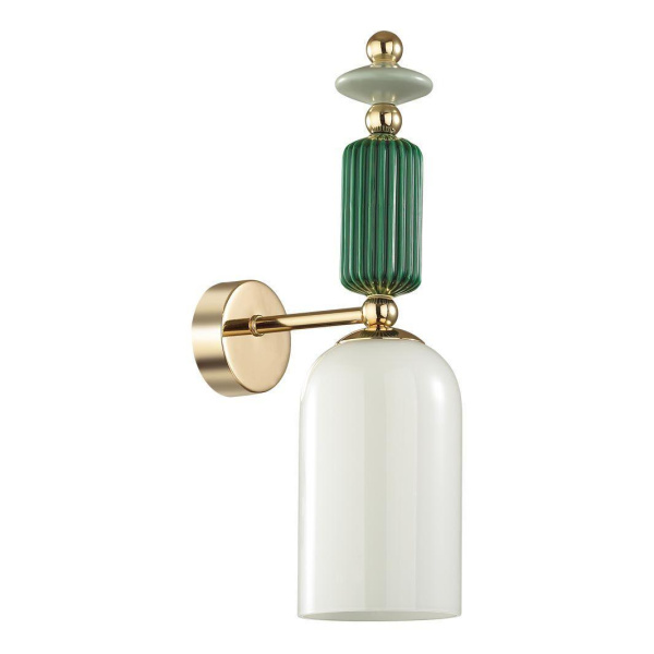 Odeon Light 4861/1W CLASSIC ODL_EX21 золото/раноцветн./керамика/стекло Бра E14 1*40W CANDY