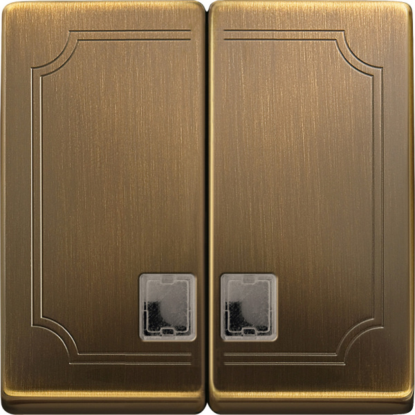 SE Merten SD Античная латунь Клавиша 2-ая с окошком для световой индикации MTN413543