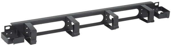 IEK ITK Кабельный органайзер 1U 2 боковых горизонт. и 4 вертик. кольца, черный CO05-1M6R