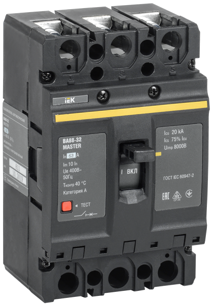 Купить IEK KARAT MASTER Автоматический выключатель ВА88-32 3Р 63А 25кА