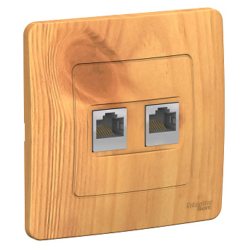 Systeme Electric Blanca внутр Ясень Розетка 2-ая компьютерная RJ45, кат.5E