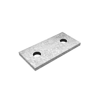 OSTEC Пластина 2 отверстия для СТРАТ профиля, толщ. 5,0 мм, гальван. цинк