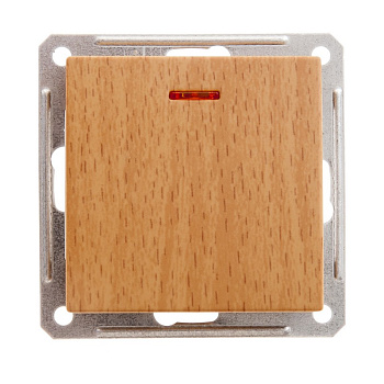 SE Wessen 59 Бук Выключатель 1-клавишный с подсветкой 16А (сх.1) VS116-153-8-86