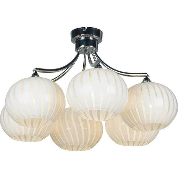 Lussole PROMO 2 Металл Хром /  Стекло Люстра E27 10W GRLSF-7203-06 Lussole PROMO 2 Металл Хром /  Стекло Люстра E27 10W GRLSF-7203-06