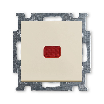 ABB BJB Basic 55 Беж Переключатель 1-клавишный с подсветкой и N-клеммой 2CKA001012A2150