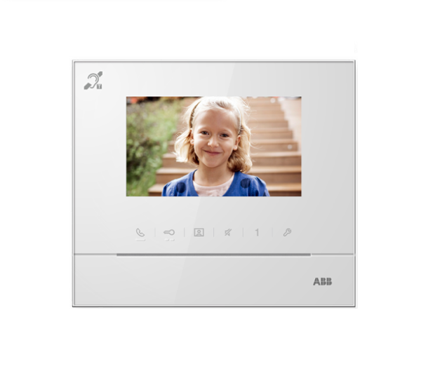ABB Абонентское устройство с 4,3, с индукционной петлей, белый глянцевый 2TMA070020W0058
