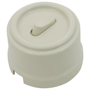 BIRONI Лизетта Пластик Слоновая кость Кнопка 1-кл (клавишный) B1-220-211-PB