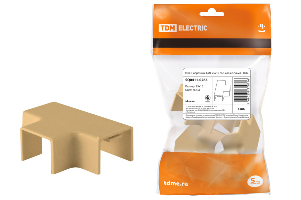 TDM Угол Т-образный КМТ 25х16 сосна (4 шт./комп.) SQ0411-0263