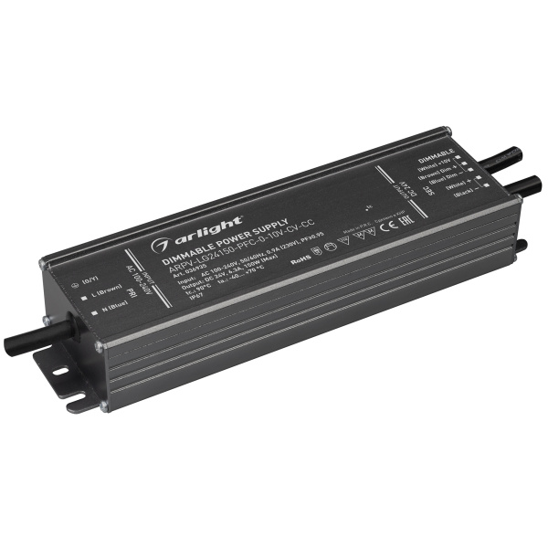Arlight Блок питания ARPV-LG24150-PFC-0-10V-CV-CC (24V, 6.3A, 150W) (IP67 Металл, 5 лет) 036935