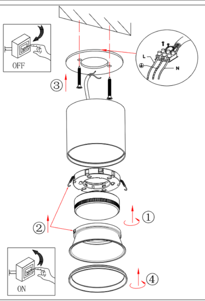 Купить ЭРА OL8 GX53 BK Подсветка Накладной под лампу Gx53, алюминий, цвет черный (40/800)