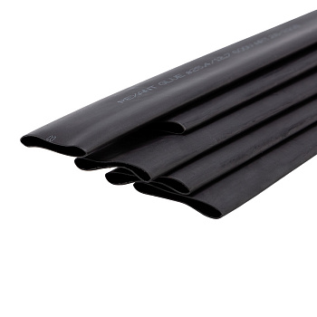 Термоусаживаемая трубка двухстенная клеевая 25,4/12,7 мм черная (1 уп. 5 шт.) Rexant 26-2108