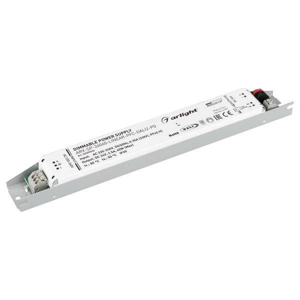 Arlight Блок питания ARV-SP-24060-LINEAR-PFC-DALI2-PD (24V, 2.5A, 60W) (IP20 Металл, 5 лет) 025595(2)