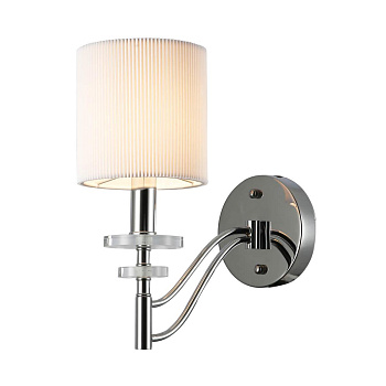 Favourite 2680-1W настенный светильник Каркас цвета хром, плафон из белой ткани