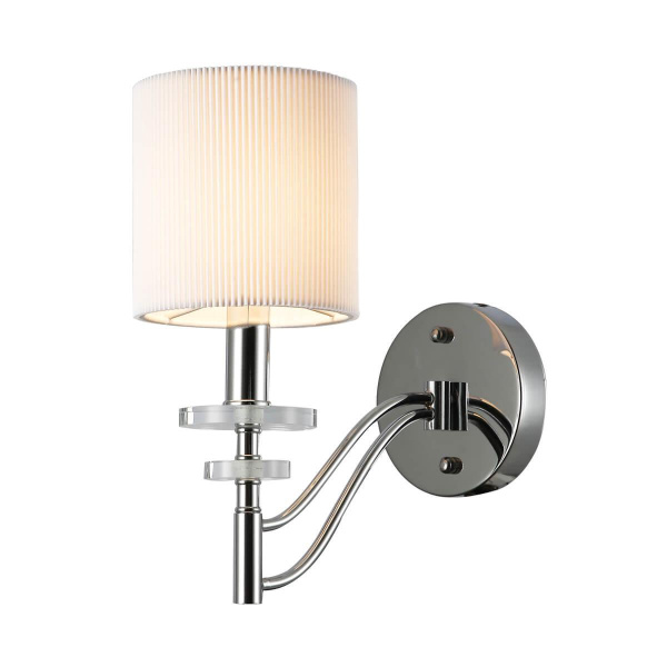 Favourite 2680-1W настенный светильник Каркас цвета хром, плафон из белой ткани