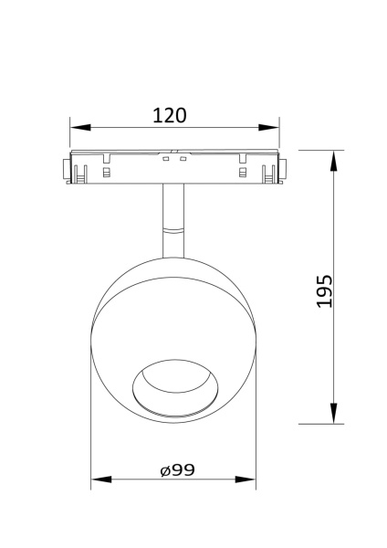 Maytoni Magnetic track system Белый Светильник трековый TR028-2-15W4K-W Купить Maytoni Magnetic track system Белый Светильник трековый TR028-2-15W4K-W