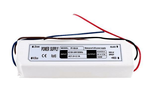 SWG Блок Питания для ленты IP 67 пластик 100 W, 24V LV-100-24