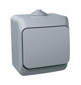 Systeme Electric Этюд наруж Серый Выключатель 1-клавишный IP44