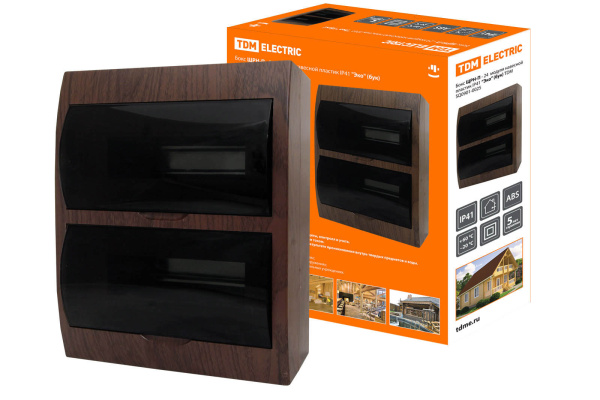 TDM Бокс ЩРН-П-24 модулей навесной пластик IP41 "Эко" (бук) SQ0901-0025