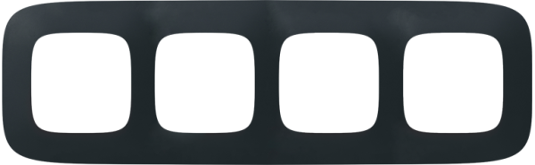 Купить Legrand Valena ALLURE Матовый черный Рамка 4-ая 754404