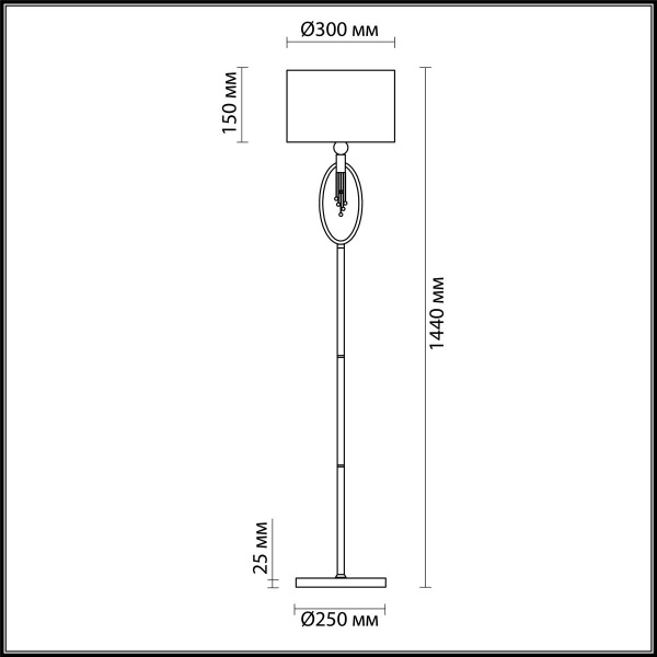 Купить Lumion 4515/1F NEOCLASSI LN21 119 хром, серый Торшер E27 60W 220V SANTIAGO