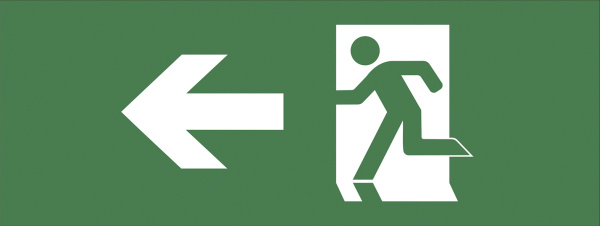 ЭРА INFO-DBA-001 Самоклеящаяся этикетка 200х60мм "Фигура/стрелка влево" DPA/DBA