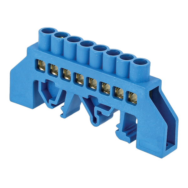 Купить EKF PROxima Шина "0" N (8х12мм) 12 отверстий латунь синий нейлоновый корпус комбинированный