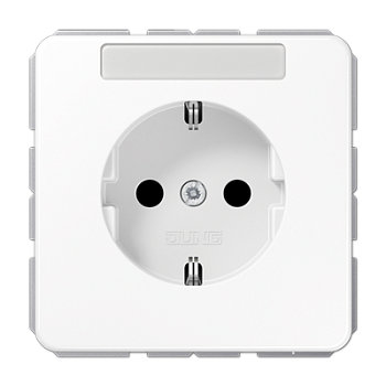 JUNG SCHUKO®-розетка 16 A / 250 B ~ с полем для надписи, белая CD1521BFNAWW