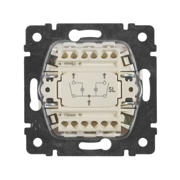 Купить Legrand Valena Бел Выключатель 2-х клавишный с подсветкой 774428