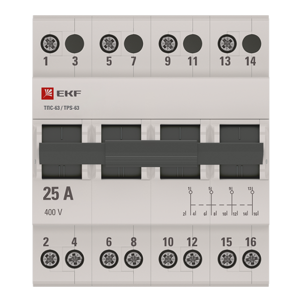 Купить EKF PROxima Трехпозиционный переключатель ТПС-63 4P 25А