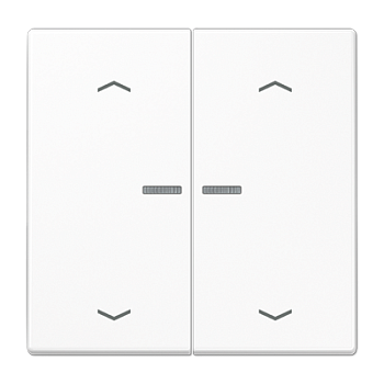 JUNG Клавиша для KNX кнопки, 2 группы, с окошком и символами"стрелки" дюропласт белый LS102KO5PWW