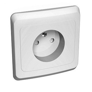 Systeme Electric Этюд Бел Розетка 1-ая б/з с защитными шторками