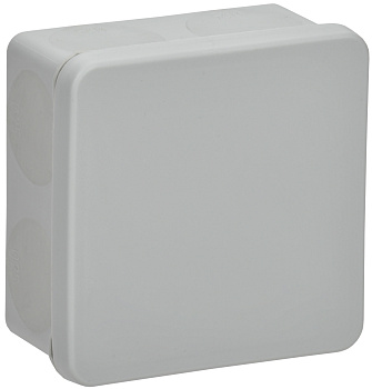 IEK Коробка расп. КМ42455 о/п 100х100х50мм IP67 8 вв. серая