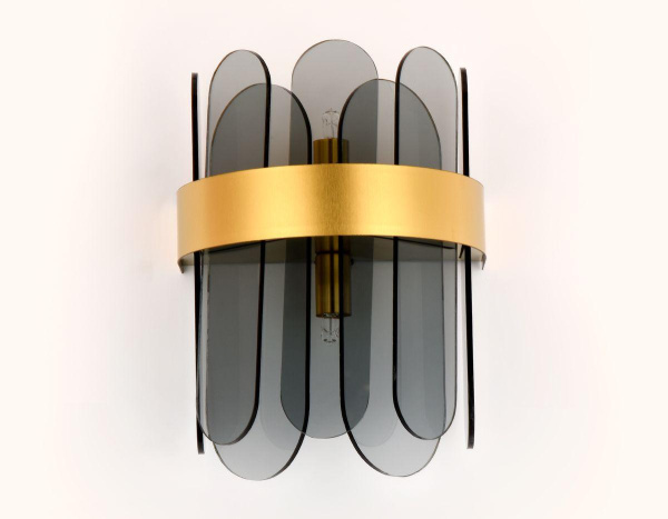 Купить Ambrella Настенный светильник с хрусталем TR5348/2 GD/SM золото/дымчатый G9/2 max 40W 270*200*140