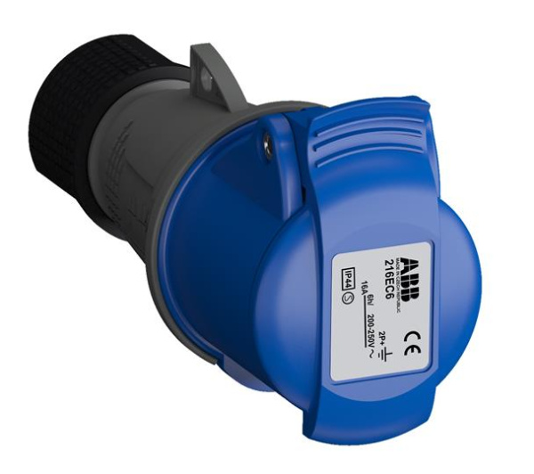 ABB Easy&Safe Розетка кабельная 216EC6,16А,2P+E,IP44,6ч 2CMA102003R1000 ABB Easy&Safe Розетка кабельная 216EC6,16А,2P+E,IP44,6ч 2CMA102003R1000