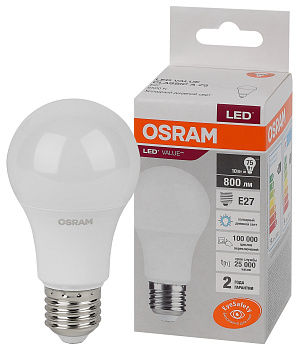 Osram LVCLA75 10SW/865 230V E27 10X1 4058075578913