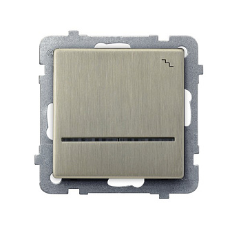 Ospel Sonata Медь (Новое серебро) Переключатель (сх.6) 1-клавишный с подсветкой, без рамки, ŁP-3RMS/m/44
