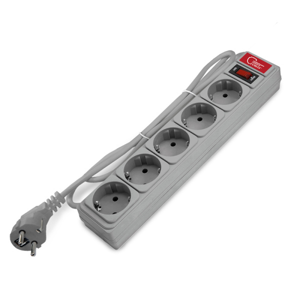 СОЮЗ Сетевой фильтр ПВС 3*0,75 1,5м серый премиум упаковка 1328.