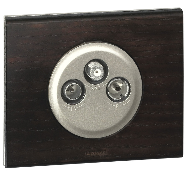 Купить Legrand Celiane Титан Накладка TV-FM-SAT розетки 068585