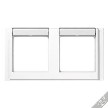 JUNG A 500 Алюминий Рамка 3-ая с шильдиком горизонтальная A5830NAAL