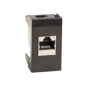 DKC Розетка RJ-45 кат.6A,Viva,1 мод.,черн