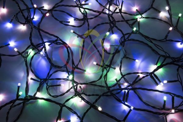 Купить NEON-NIGHT Гирлянда "Твинкл Лайт" 10 м, черный ПВХ, 100 диодов, цвет белый/мультиколор 303-155